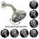 High Pressure 6-Setting 4" Shower Head - Angle Adjustable, Clog-Proof Shower Head