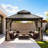 Outdoor Galvanized Steel Patio Gazebo with Double Roof-123281489-123281490