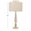 Lampe de cristal transparent avec accents dorés