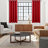 2 Thick Panels Room Darkening Blackout Curtains, Thermal Insulated Block Out Light Grommet Drapes-110070684-110070664