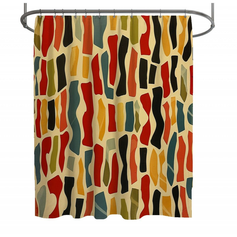Abstract Shower Curtain, 83" H x 70" W