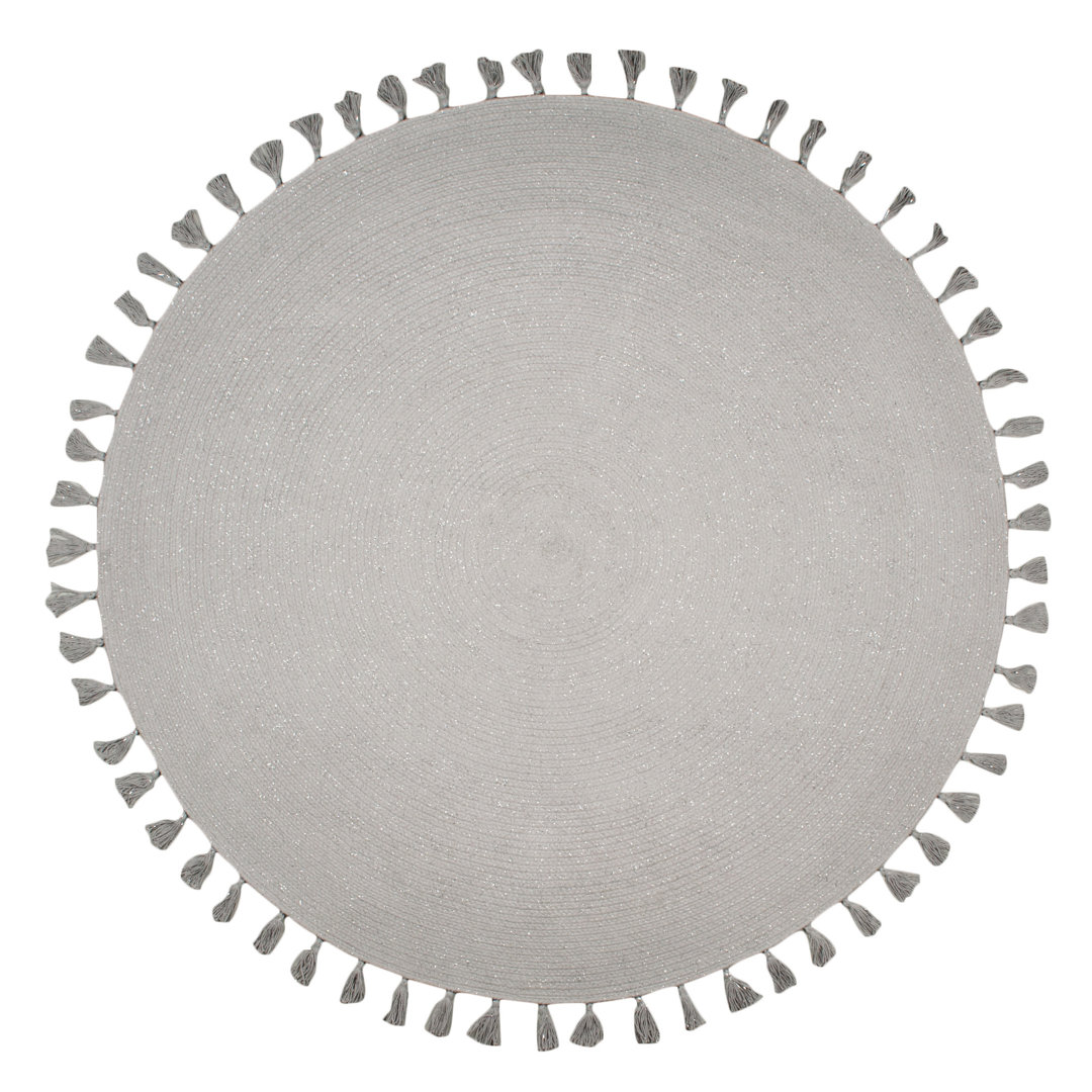 Round Cairo Cotton Hand Woven 140cm X 140cm Area Rug
