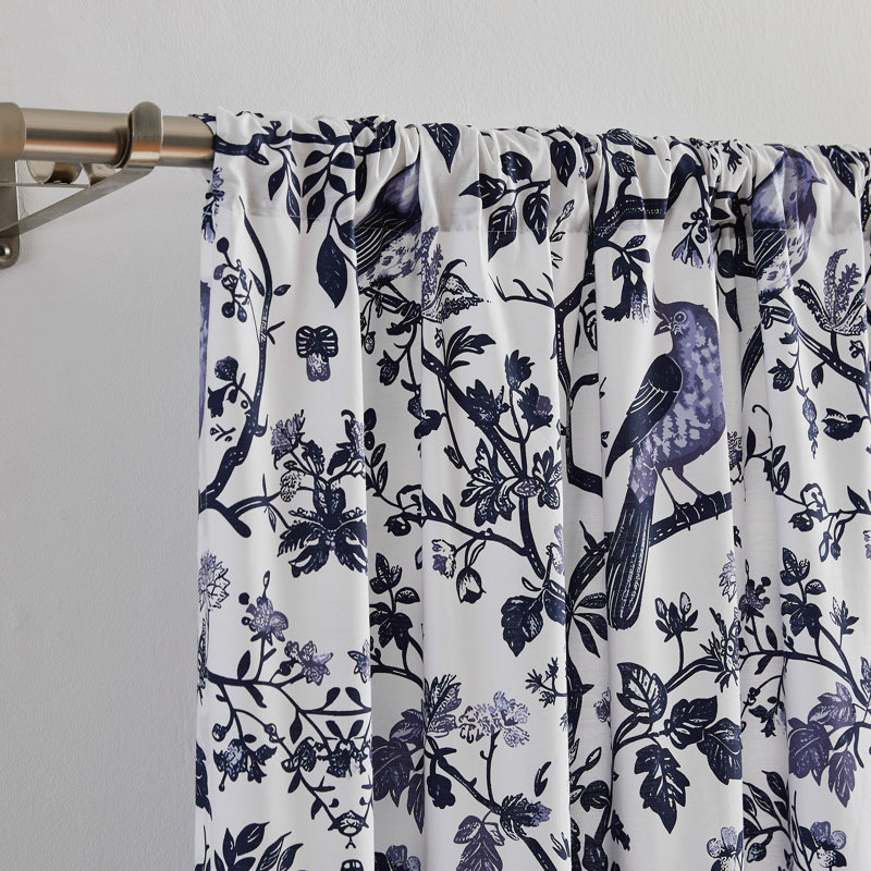  Ava Floral Window Drape Set,  50" W x 84" L
