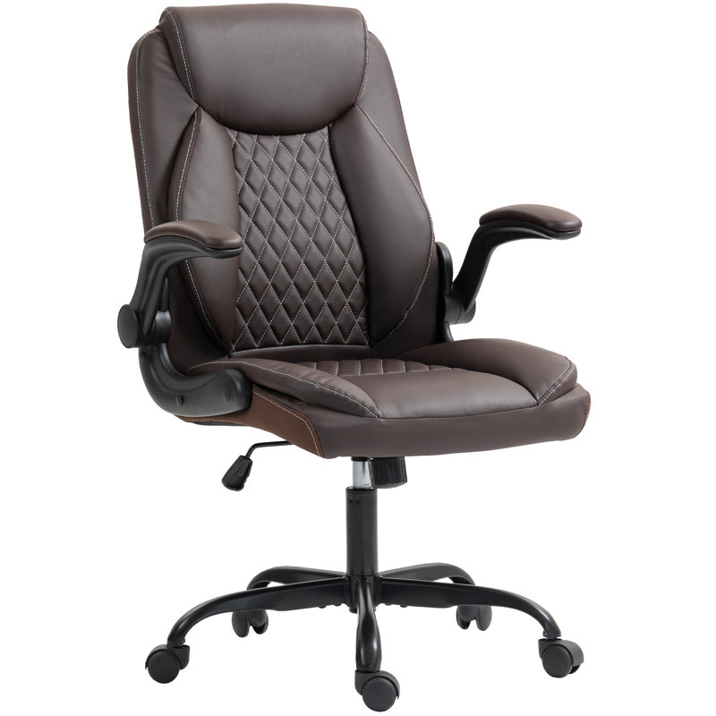 Office Chair, Brown, Faux Leather