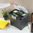 Sterilite Portable Lockable File Box w/ Extra Compartment & Handle