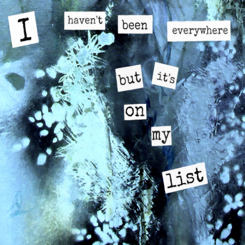 «Haymon Deb Haugen My List» par Deb Haugen, reproduction sur toile tendue, H 30 po x l 30 po, Oui, Cadre simple blanc