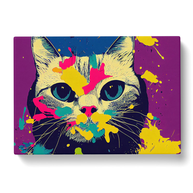 Cat Splashed Vol.5 Abstract - Wrapped Canvas
