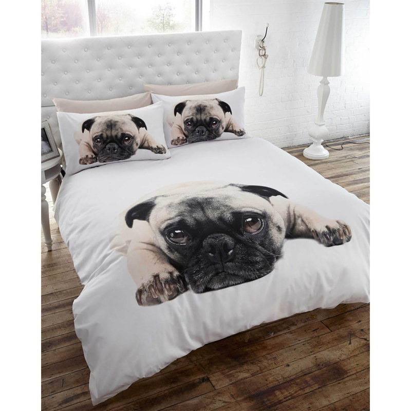 Kearns Polyester No Pattern Duvet Cover Set with Pillowcases, King Duvet Cover + 2 Standard Pillowcases