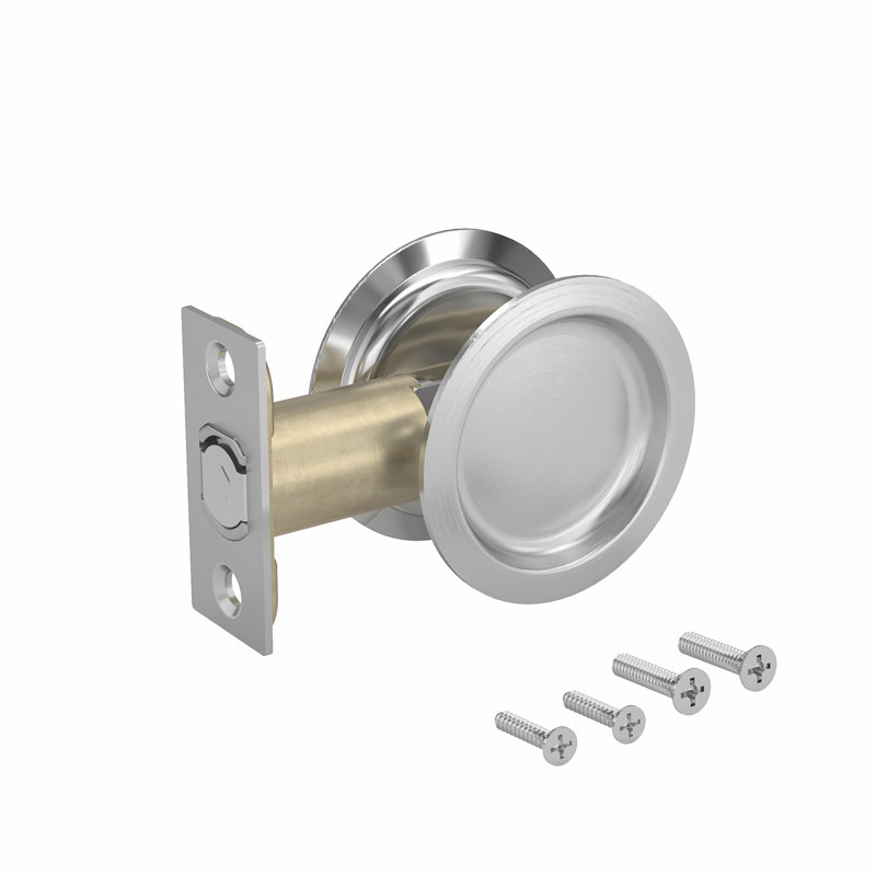 Pocket Door Pull, Brushed Chrome