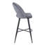 Swivel Upholstered Counter Stool with Metal Frame-1207526219