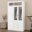 Armoire penderie avec 3 tiroirs à DEL