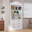 Armoire de salle à manger verticale 79,5 po H 79,5 po avec 4 tiroirs et tablettes