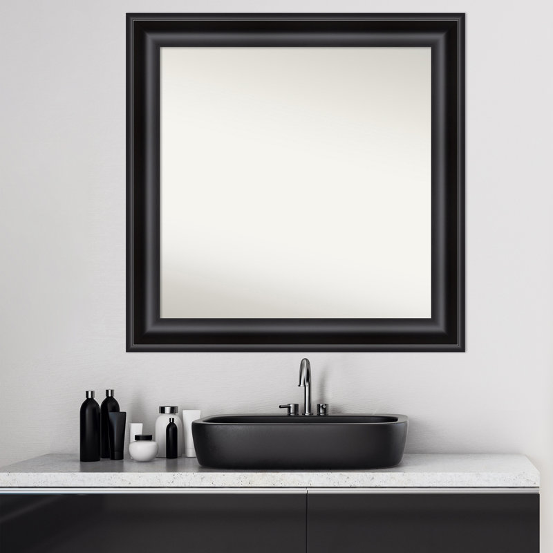 Miroir de salle de bain Grand Black, 31,75 po x 31,75 po