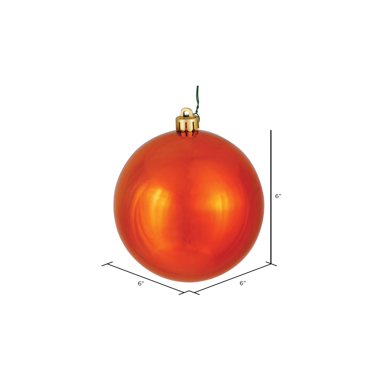 Holiday Décor Ball Ornament, Burnish Orange