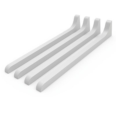Capuchon d'extrémité gauche pour accessoires de plinthe en aluminium argent mat (ensemble de 4)