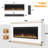 60" Electric Fireplace With Mantel, 12 Flame Effects Tv Stand-386140262