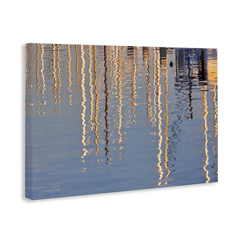 "Beach Post Reflections", art mural par Dennis Frates, H 16 po x l 24 po