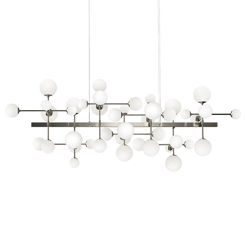 Nebula 11 - Light LED Chandelier, Satin Nickel