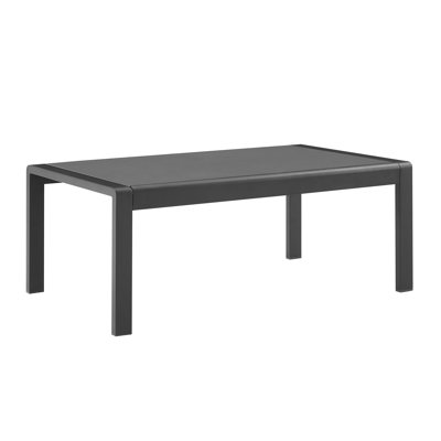 Karah Aluminum and Tempered Glass Outdoor Coffee Table