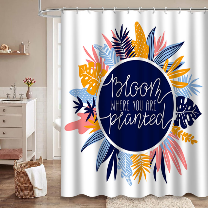 Rideau de douche Wild Tropical Bloom, L 72 po x l 72 po