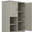 Armoire de rangement avec tablettes réglables et panier rabattable-1326037777