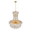 Lustre en cristal 14 po Huges pour salle à manger, cuisine, salles d'eau, 6 lumières avec culot E12 Huges