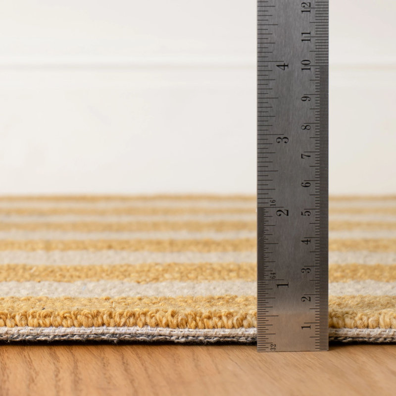 Tapis en laine micro crocheté à la main Silas, Rectangle 7 pi 6 po x 9 pi 6 po