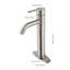 Robinet de lavabo de salle de bain à poignée simple - Nickel brossé moderne, acier inoxydable, installation de montage rapide, meuble-lavabo moderne facile à installer et à utiliser