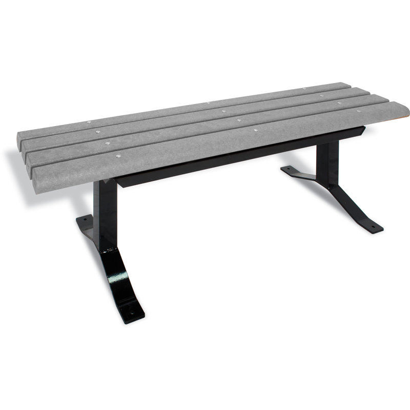 Banc de parc en plastique UltraSite, Gris, 72 po (planches 2 x 4)