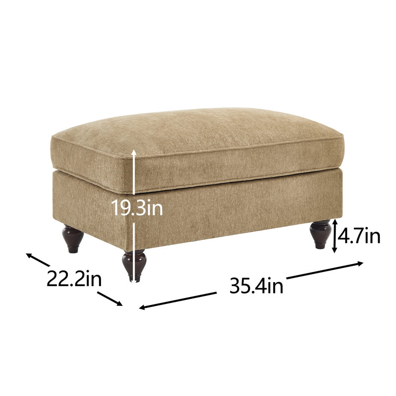 Ottoman Chenille (Only Including Ottoman), Light Coffee