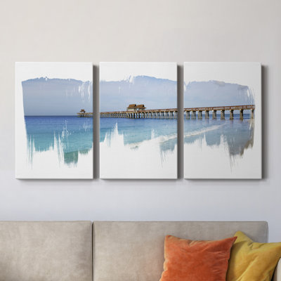 " Virginia Beach Pier " 3 - Pieces Painting Print