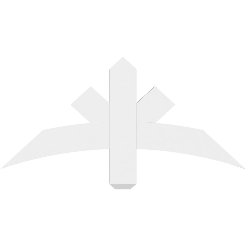 Support de pignon Alberta Alberta, H 16,5 po x l 36 po (pas: 11/12), P 4 po x F 4 po, PVC