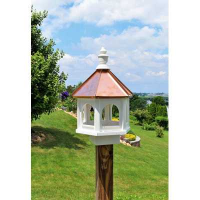 Small Vinyl and Copper Octagon Amish Bird Feeder
