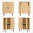 28.3" Bar Cabinet, Retro Style Bar Cabinet with Side-sliding Roll-up Doors and 8 Wine Racks-129452096