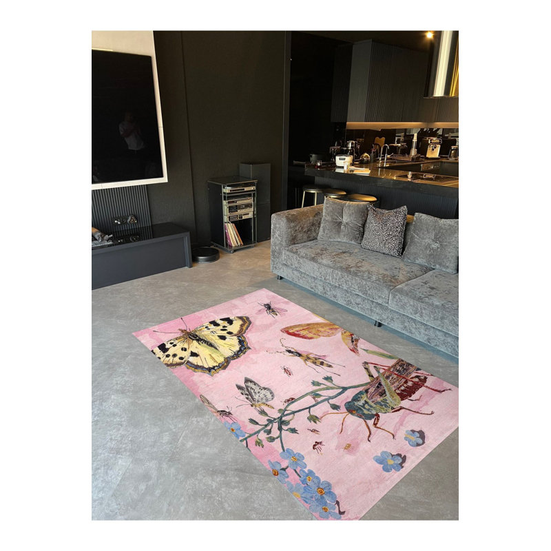 Tapis lavable Butterflies, Rectangle 3 pi 3 po x 4 pi 11 po