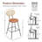 Upholstered Counter Stool with Metal Frame-96003262
