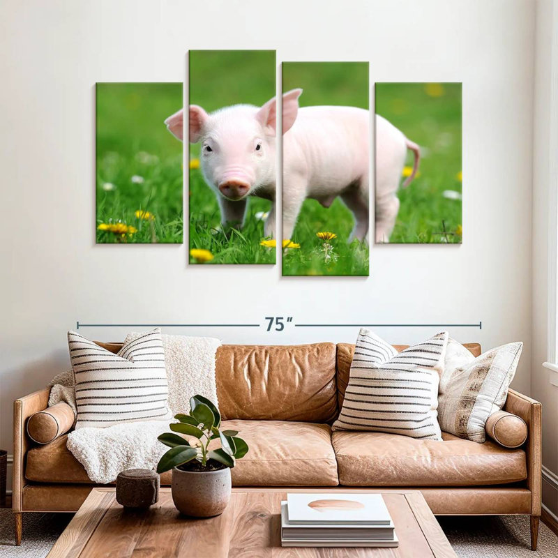 Brampt Spring Grass Pig, 42" H x 68" W