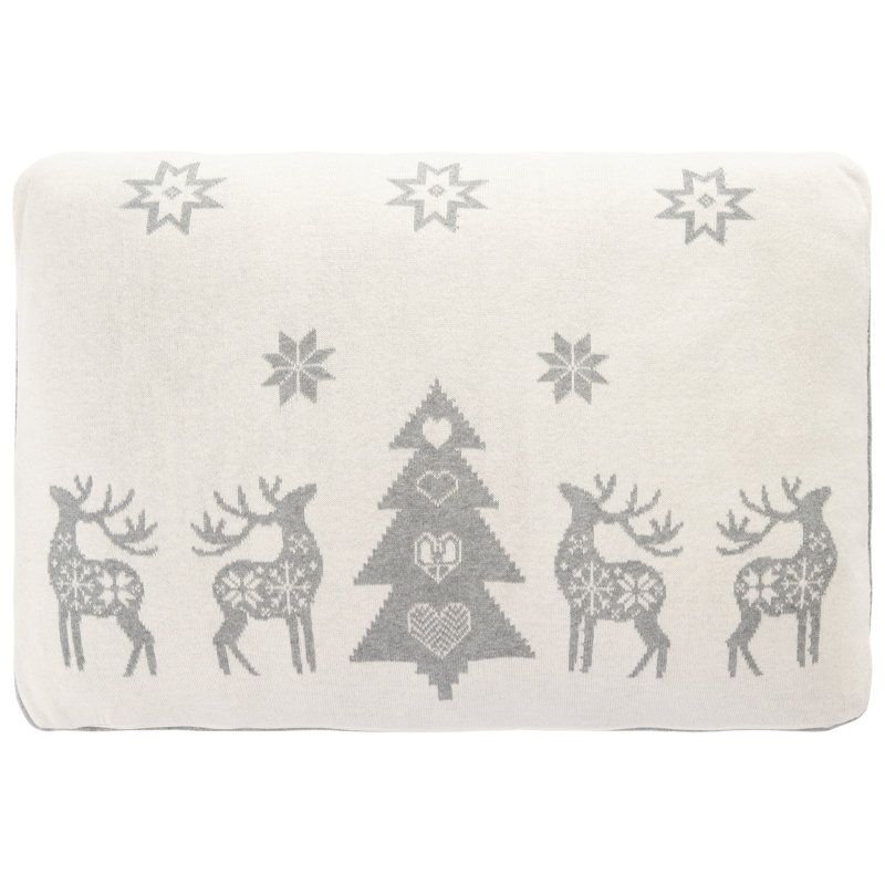 Cotton Reversible Throw Pillow