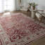 Tapis floral rouge / gris clair Katarina-630073331