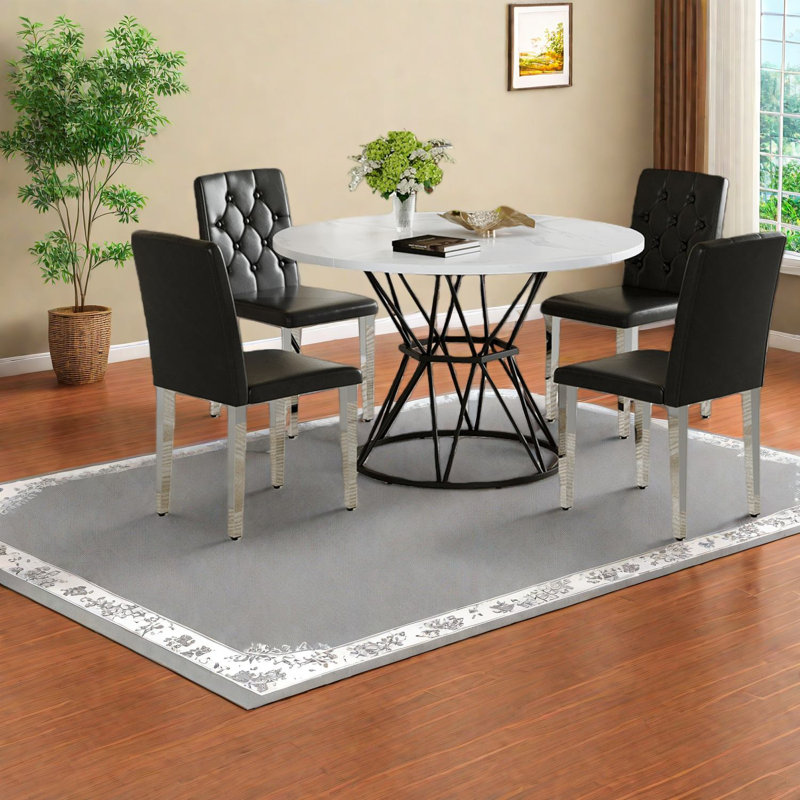 Dining Table Sets(must Include Both Table And Chair), 47.3 In Mdf Modern Industrial Kitchen