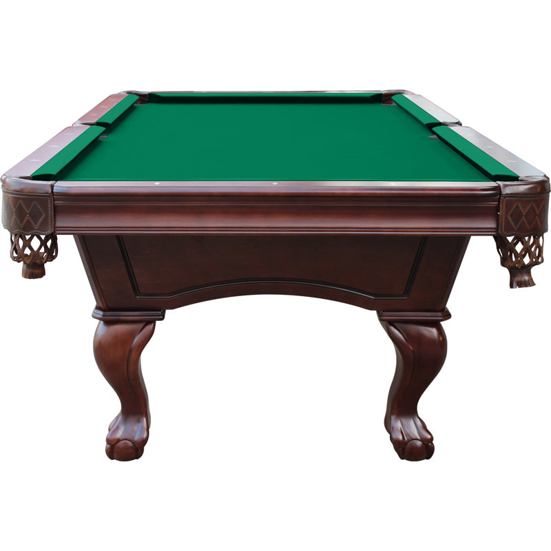 Charles River 8' Slate Pool Table with Professional Installation Included, Espresso, Championship Green