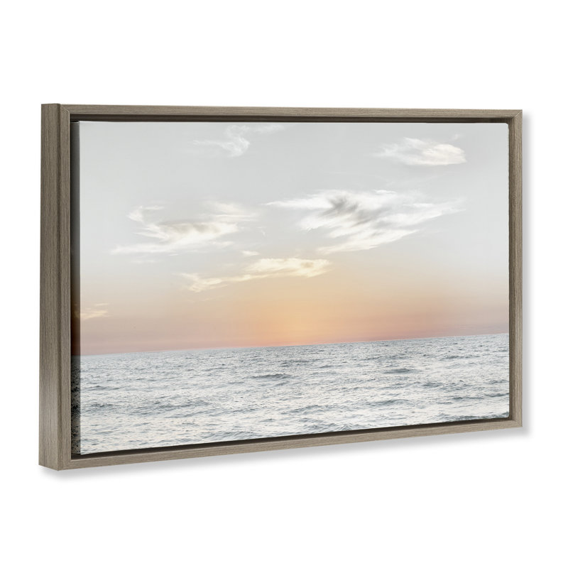 Cadre flottant Dancing Surf Beach Waves, design par Karin Connolly, H 21 po x l 31 po, Cadre flottant orme Montalcino