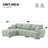 110" Modular Sectional Sofa, L Shape With Extra-Large Seat, Pull-Line Design, Movable Ottoman, High Density Foam, Free Combination-1067438209