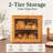 Natural Bamboo Corner Bread Box for Kitchen Counter 2 Layers Food Storage Container