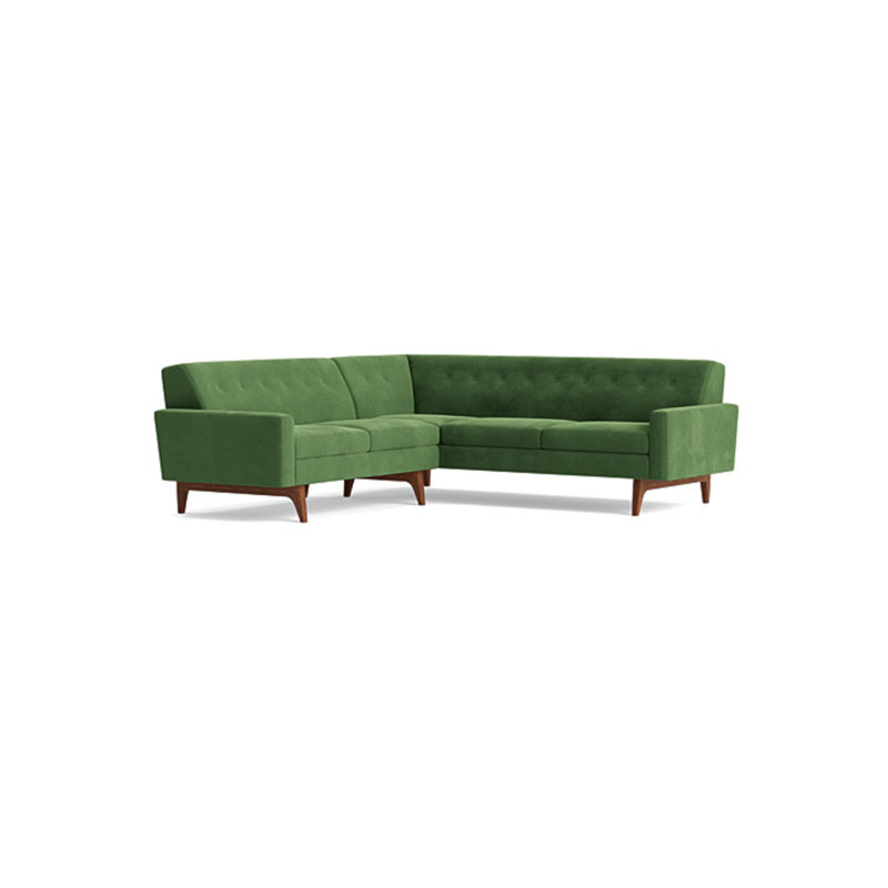 Tyler Sectional, Right Hand Facing, Performance Velvet - Ivy