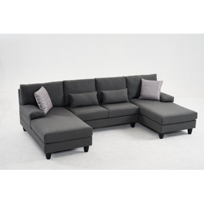 Upholstered U-Shaped Sectional Symmetrical
