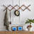 FixtureDisplays® Pine Wood Accordion Wallmount Hat Hanger, Expandable Purse Coat Backpack Rack with 14 Pegs 15745-1640471148