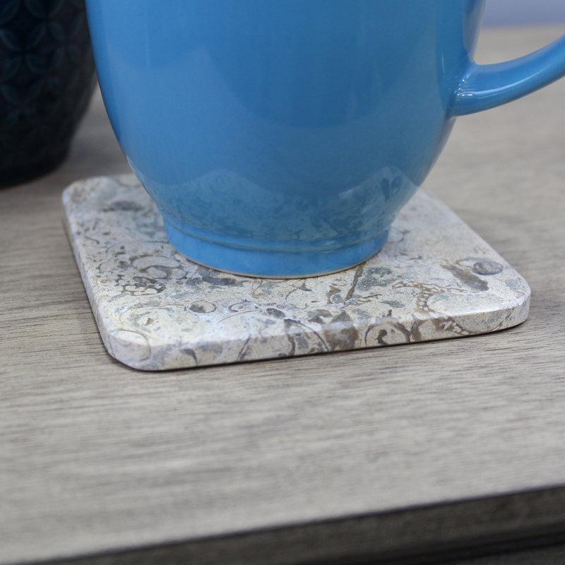 Sous-verre décoratif en marbre, Beige