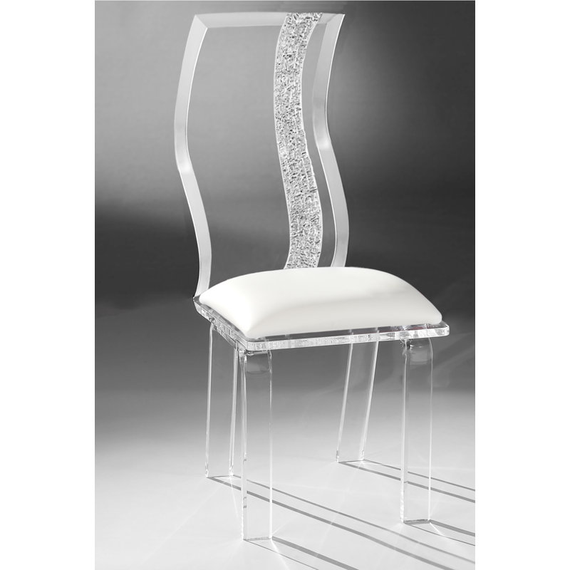19'' H Upholstered Side Chair, White