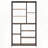 Eight-Tier Rustic Staggered Etagere Bookcase Organizer